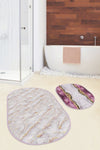 Set di 2 Tappetini da bagno antiscivolo Onur BPS542 Oval Multicolore, 100 x 60 cm / 60 x 50 cm (2)