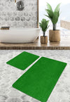 Set di 2 Tappetini da bagno antiscivolo Pelo BPS637 Rectangle Verde, 100 x 60 cm / 60 x 50 cm (4)