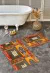 Set di 2 Tappetini da bagno antiscivolo Pelo BPS641 Rectangle Multicolore, 100 x 60 cm / 60 x 50 cm (3)