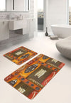 Set di 2 Tappetini da bagno antiscivolo Pelo BPS641 Rectangle Multicolore, 100 x 60 cm / 60 x 50 cm (4)