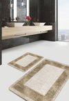 Set di 2 Tappetini da bagno antiscivolo Pelo BPS643 Rectangle Multicolore, 100 x 60 cm / 60 x 50 cm (2)