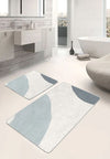 Set di 2 Tappetini da bagno antiscivolo Pelo BPS644 Rectangle Multicolore, 100 x 60 cm / 60 x 50 cm (2)