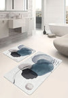 Set di 2 Tappetini da bagno antiscivolo Pelo BPS645 Rectangle Multicolore, 100 x 60 cm / 60 x 50 cm (4)
