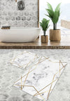Set di 2 Tappetini da bagno antiscivolo Pelo BPS647 Rectangle Multicolore, 100 x 60 cm / 60 x 50 cm (4)
