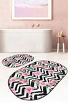 Set di 2 Tappetini da bagno antiscivolo Pelo BPS648 Oval Multicolore, 100 x 60 cm / 60 x 50 cm (1)