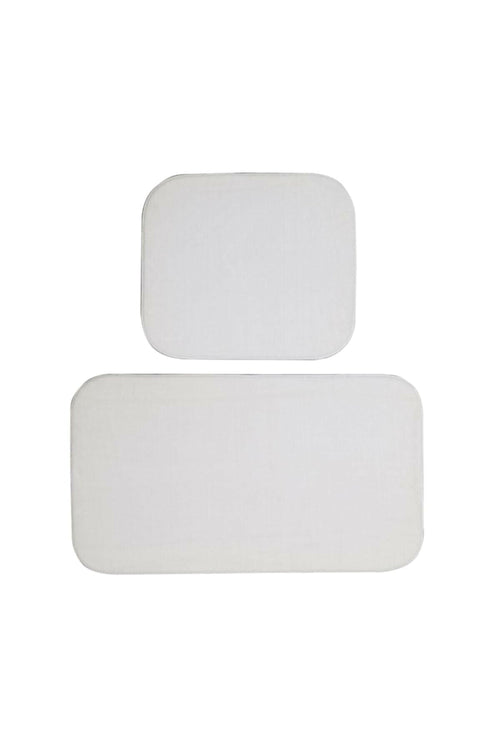 Set di 2 Tappetini da bagno antiscivolo Pufy Bianco, 40 x 60 / 50 x 80 cm