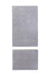 Set di 2 Tappetini da bagno antiscivolo Pufy Grigio, 40 x 60 / 50 x 80 cm