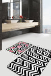 Set di 2 Tappetini da bagno antiscivolo Reyan BPS23 Rectangle Multicolore, 100 x 60 cm / 60 x 50 cm