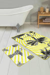 Set di 2 Tappetini da bagno antiscivolo Reyan BPS24 Rectangle Multicolore, 100 x 60 cm / 60 x 50 cm (2)