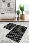 Set di 2 Tappetini da bagno antiscivolo Reyan BPS27 Rectangle Multicolore, 100 x 60 cm / 60 x 50 cm (1)