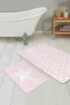 Set di 2 Tappetini da bagno antiscivolo Reyan BPS28 Multicolore, 100 x 60 cm / 60 x 50 cm