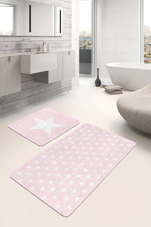 Set di 2 Tappetini da bagno antiscivolo Reyan BPS28 Multicolore, 100 x 60 cm / 60 x 50 cm (1)