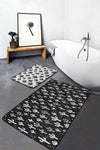 Set di 2 Tappetini da bagno antiscivolo Reyan BPS29 Rectangle Multicolore, 100 x 60 cm / 60 x 50 cm
