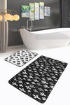 Set di 2 Tappetini da bagno antiscivolo Reyan BPS29 Rectangle Multicolore, 100 x 60 cm / 60 x 50 cm (1)