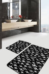 Set di 2 Tappetini da bagno antiscivolo Reyan BPS30 Rectangle Multicolore, 100 x 60 cm / 60 x 50 cm