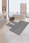 Set di 2 Tappetini da bagno antiscivolo Reyan BPS36 Rectangle Multicolore, 100 x 60 cm / 60 x 50 cm (2)