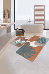Set di 2 Tappetini da bagno antiscivolo Serap BPS310 Rectangle Multicolore, 100 x 60 cm / 60 x 50 cm (2)