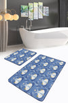 Set di 2 Tappetini da bagno antiscivolo Serap BPS314 Rectangle Multicolore, 100 x 60 cm / 60 x 50 cm