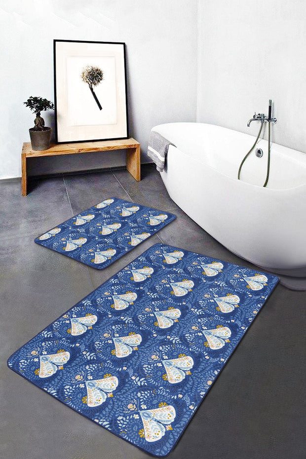 Set di 2 Tappetini da bagno antiscivolo Serap BPS314 Rectangle Multicolore, 100 x 60 cm / 60 x 50 cm (1)