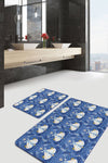 Set di 2 Tappetini da bagno antiscivolo Serap BPS314 Rectangle Multicolore, 100 x 60 cm / 60 x 50 cm (2)