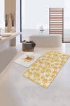 Set di 2 Tappetini da bagno antiscivolo Serap BPS317 Rectangle Multicolore, 100 x 60 cm / 60 x 50 cm