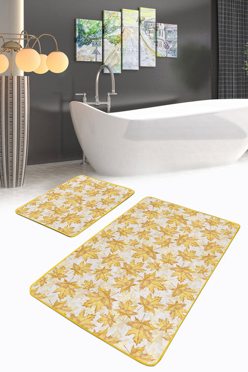 Set di 2 Tappetini da bagno antiscivolo Serap BPS318 Rectangle Multicolore, 100 x 60 cm / 60 x 50 cm