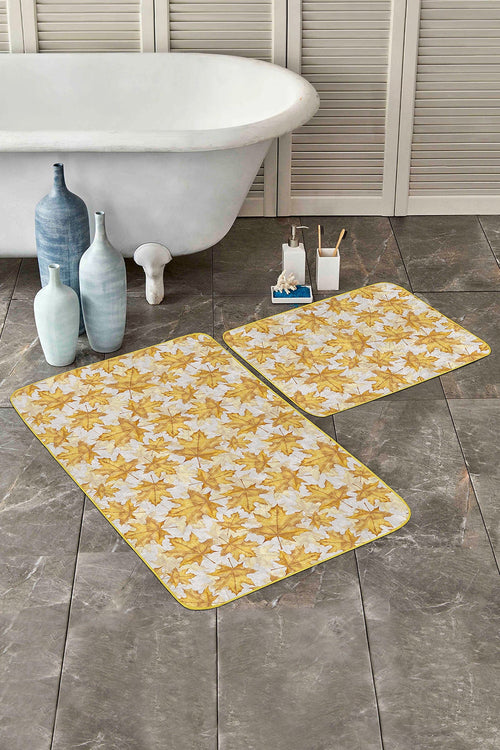 Set di 2 Tappetini da bagno antiscivolo Serap BPS318 Rectangle Multicolore, 100 x 60 cm / 60 x 50 cm (1)