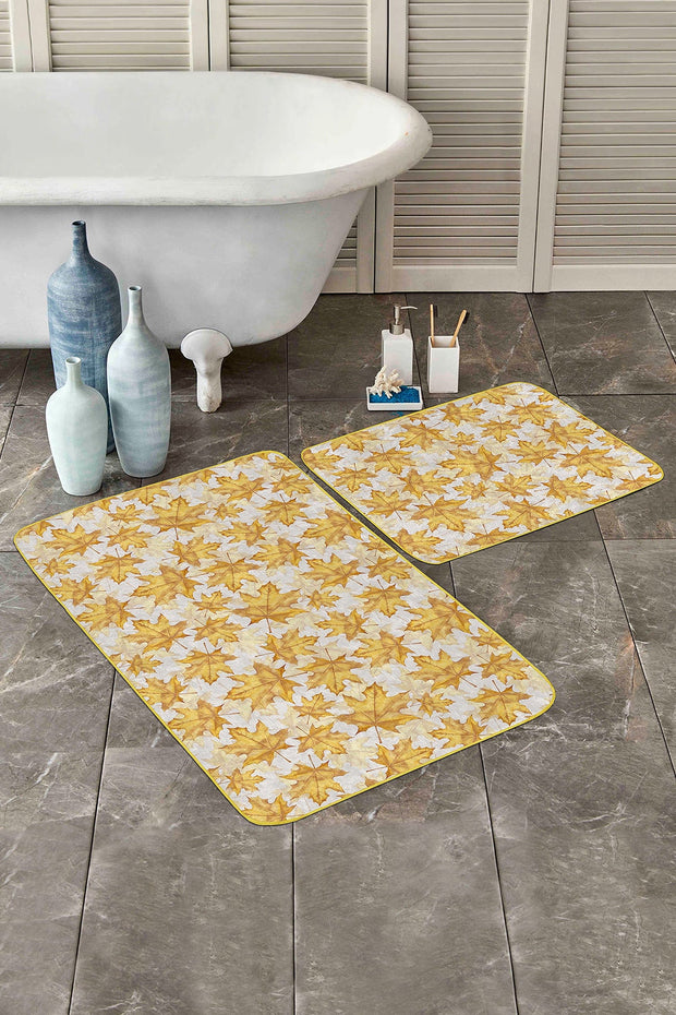Set di 2 Tappetini da bagno antiscivolo Serap BPS318 Rectangle Multicolore, 100 x 60 cm / 60 x 50 cm (1)