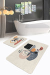 Set di 2 Tappetini da bagno antiscivolo Serenay BPS163 Rectangle Multicolore, 100 x 60 cm / 60 x 50 cm (2)