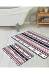 Set di 2 Tappetini da bagno antiscivolo Serenay BPS164 Rectangle Multicolore, 100 x 60 cm / 60 x 50 cm (1)