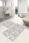 Set di 2 Tappetini da bagno antiscivolo Serenay BPS240 Rectangle Multicolore, 100 x 60 cm / 60 x 50 cm (2)