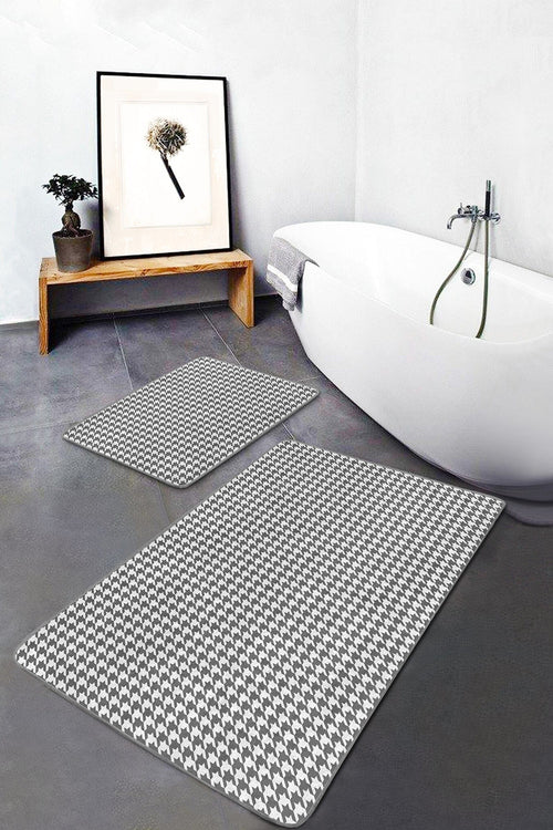 Set di 2 Tappetini da bagno antiscivolo Serenay BPS327 Rectangle Multicolore, 100 x 60 cm / 60 x 50 cm