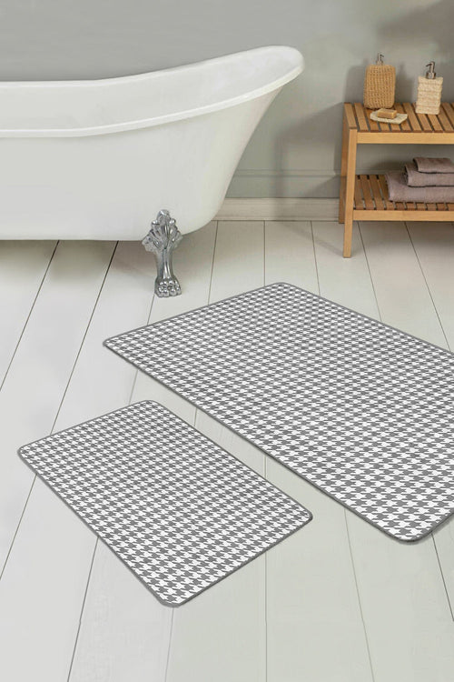 Set di 2 Tappetini da bagno antiscivolo Serenay BPS327 Rectangle Multicolore, 100 x 60 cm / 60 x 50 cm (1)