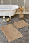 Set di 2 Tappetini da bagno antiscivolo Seyran BPS622 Rectangle Grej 100 x 60 cm / 60 x 50 cm Cappuccino, 100 x 60 cm / 60 x 50 cm (4)