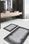 Set di 2 Tappetini da bagno antiscivolo Seyran BPS623 Rectangle Multicolore, 100 x 60 cm / 60 x 50 cm