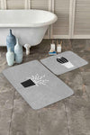 Set di 2 Tappetini da bagno antiscivolo Sonil BPS331 Rectangle Multicolore, 100 x 60 cm / 60 x 50 cm (1)