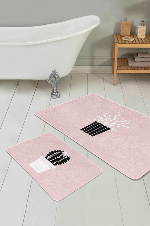 Set di 2 Tappetini da bagno antiscivolo Sonil BPS332 Rectangle Multicolore, 100 x 60 cm / 60 x 50 cm (1)