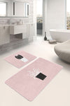 Set di 2 Tappetini da bagno antiscivolo Sonil BPS332 Rectangle Multicolore, 100 x 60 cm / 60 x 50 cm (2)