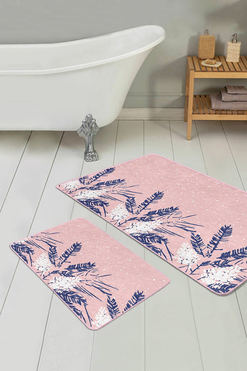 Set di 2 Tappetini da bagno antiscivolo Sonil BPS336 Rectangle Multicolore, 100 x 60 cm / 60 x 50 cm