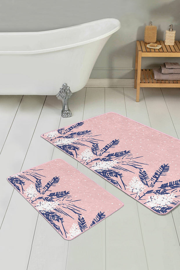 Set di 2 Tappetini da bagno antiscivolo Sonil BPS336 Rectangle Multicolore, 100 x 60 cm / 60 x 50 cm