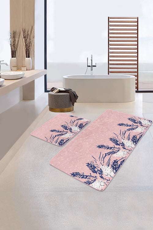 Set di 2 Tappetini da bagno antiscivolo Sonil BPS336 Rectangle Multicolore, 100 x 60 cm / 60 x 50 cm (1)