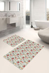 Set di 2 Tappetini da bagno antiscivolo Sonil BPS338 Rectangle Multicolore, 100 x 60 cm / 60 x 50 cm (2)