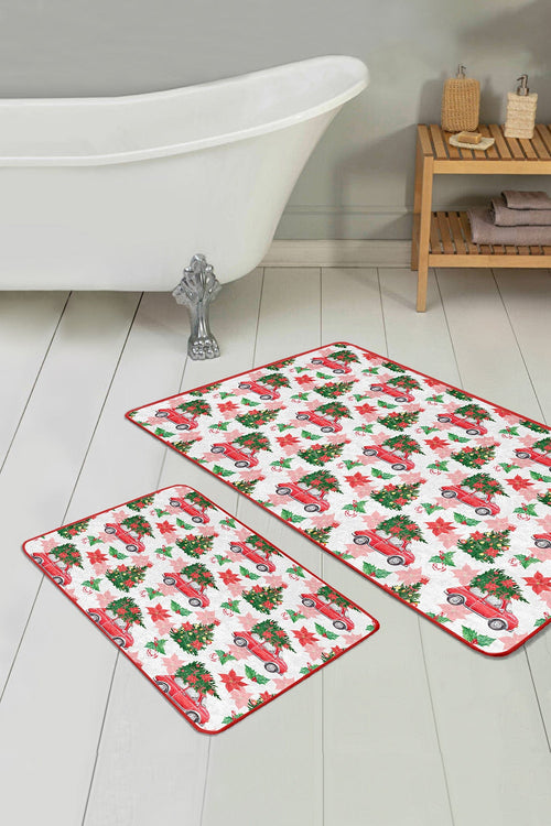 Set di 2 Tappetini da bagno antiscivolo Sonil BPS339 Rectangle Multicolore, 100 x 60 cm / 60 x 50 cm (1)