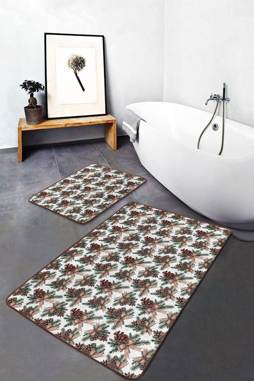 Set di 2 Tappetini da bagno antiscivolo Sonil BPS340 Rectangle Multicolore, 100 x 60 cm / 60 x 50 cm (1)
