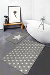 Set di 2 Tappetini da bagno antiscivolo Sultan BPS11 Rectangle Multicolore, 100 x 60 cm / 60 x 50 cm