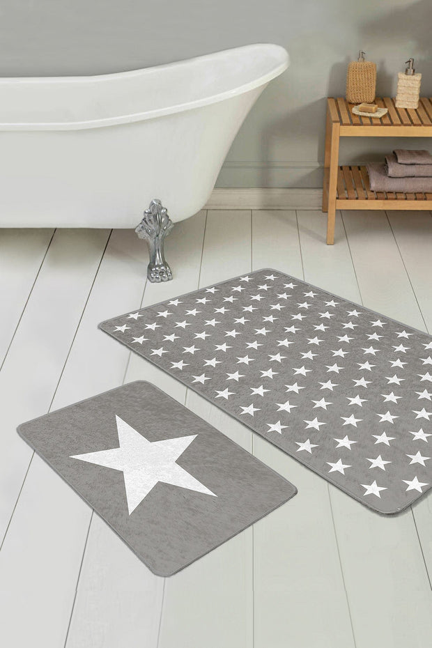 Set di 2 Tappetini da bagno antiscivolo Sultan BPS11 Rectangle Multicolore, 100 x 60 cm / 60 x 50 cm (1)