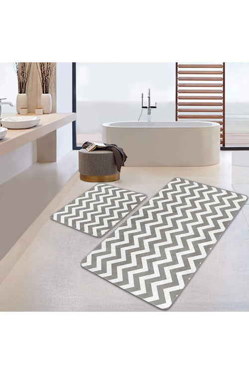 Set di 2 Tappetini da bagno antiscivolo Sultan BPS12 Rectangle Multicolore, 100 x 60 cm / 60 x 50 cm (1)