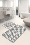 Set di 2 Tappetini da bagno antiscivolo Sultan BPS12 Rectangle Multicolore, 100 x 60 cm / 60 x 50 cm (2)