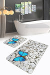Set di 2 Tappetini da bagno antiscivolo Sultan BPS14 Rectangle Multicolore, 100 x 60 cm / 60 x 50 cm