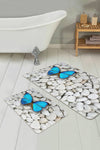 Set di 2 Tappetini da bagno antiscivolo Sultan BPS14 Rectangle Multicolore, 100 x 60 cm / 60 x 50 cm (1)